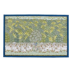 Krishna in forest Pichwai